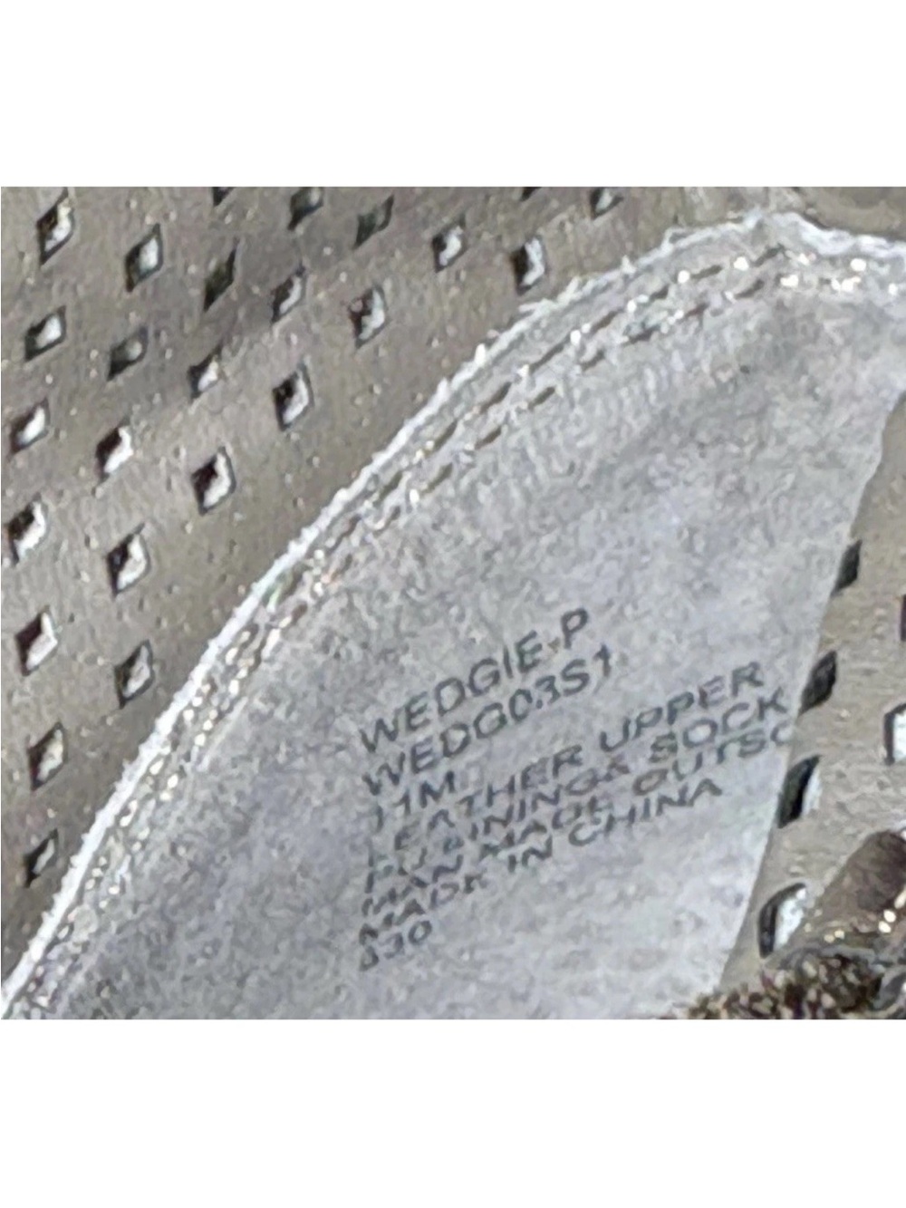 Steve Madden Taupe Perforated Wedge Sneaker Bootie with Side Zip - Picture 6 of 7